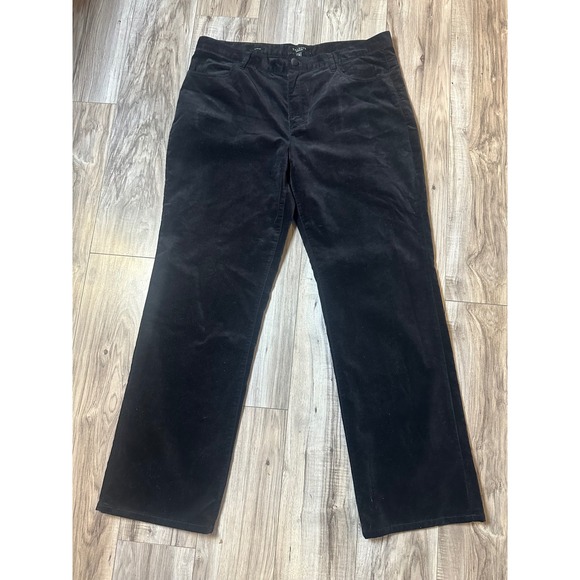 Talbots Pants - Talbots Women's Black Velvet Signature Bootcut Pants Size 16